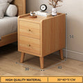 Solid Wood Multi-Purpose Storage Bedside Cabinet