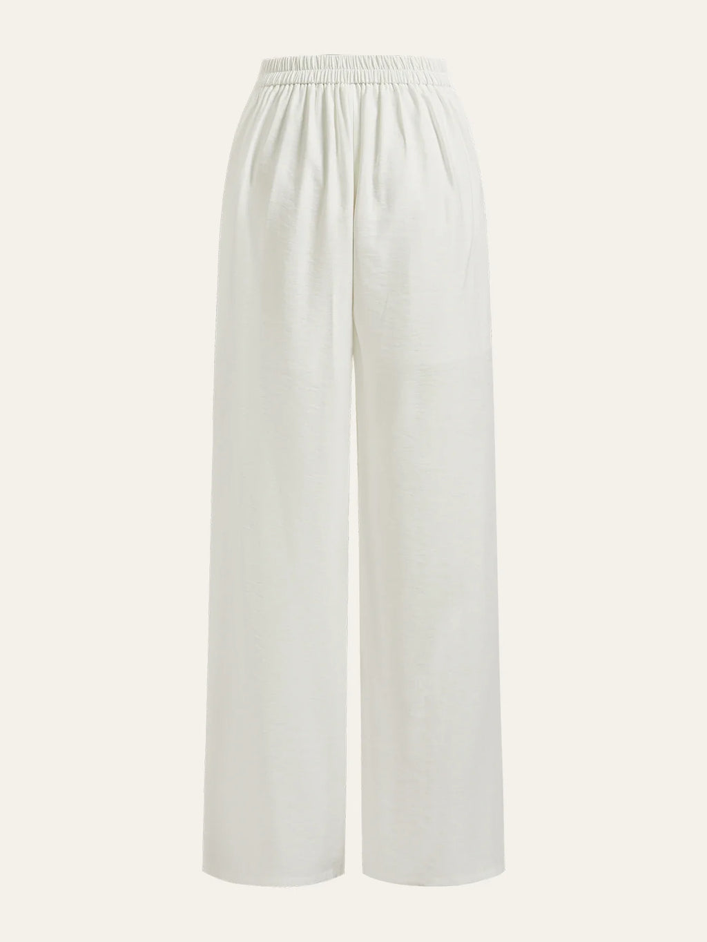 Women's White Elegant Casual Loose Pants