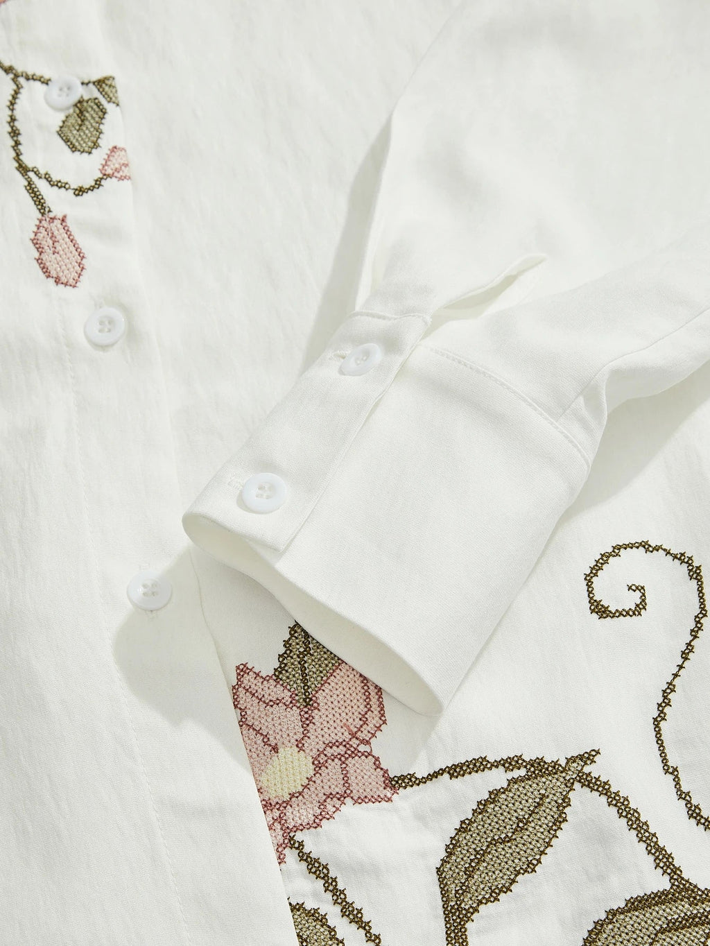 Elegant Embroidered Long Sleeve Casual Blouse For Women